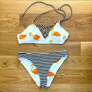cupshe medium flamingo bikini
